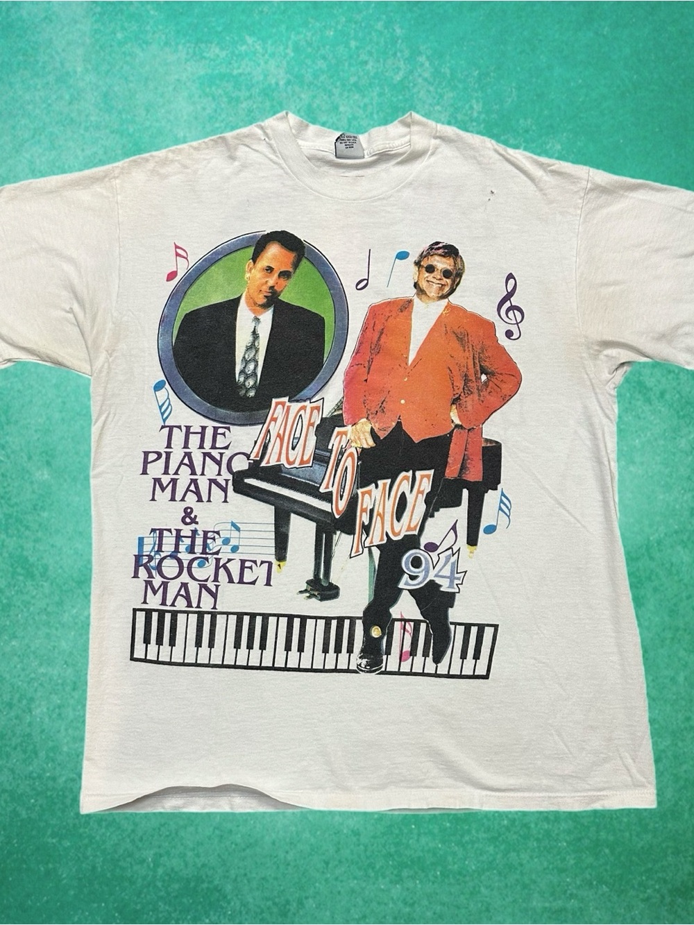 Vintage Elton John Billy Joel Face to Face Tour Shirt
